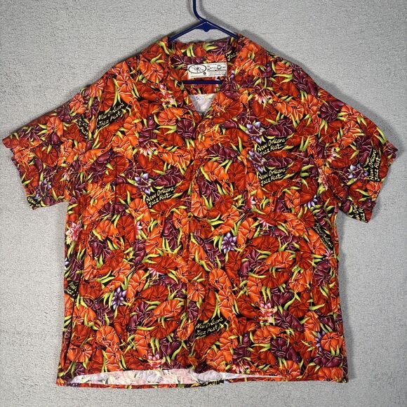 Bayou Wear Men’s Size L Shirt New Orleans Jazz Fest Shrimp Crawfish Camp Shirt